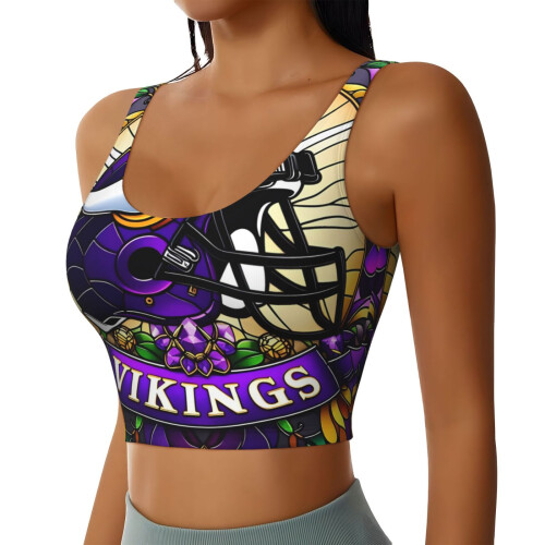 Γυναικείο Αθλητικό Γιλέκο Vikings, Κοντά Μπλούζες, Γυμναστήριο, Πιλάτες, Χορός, 1
