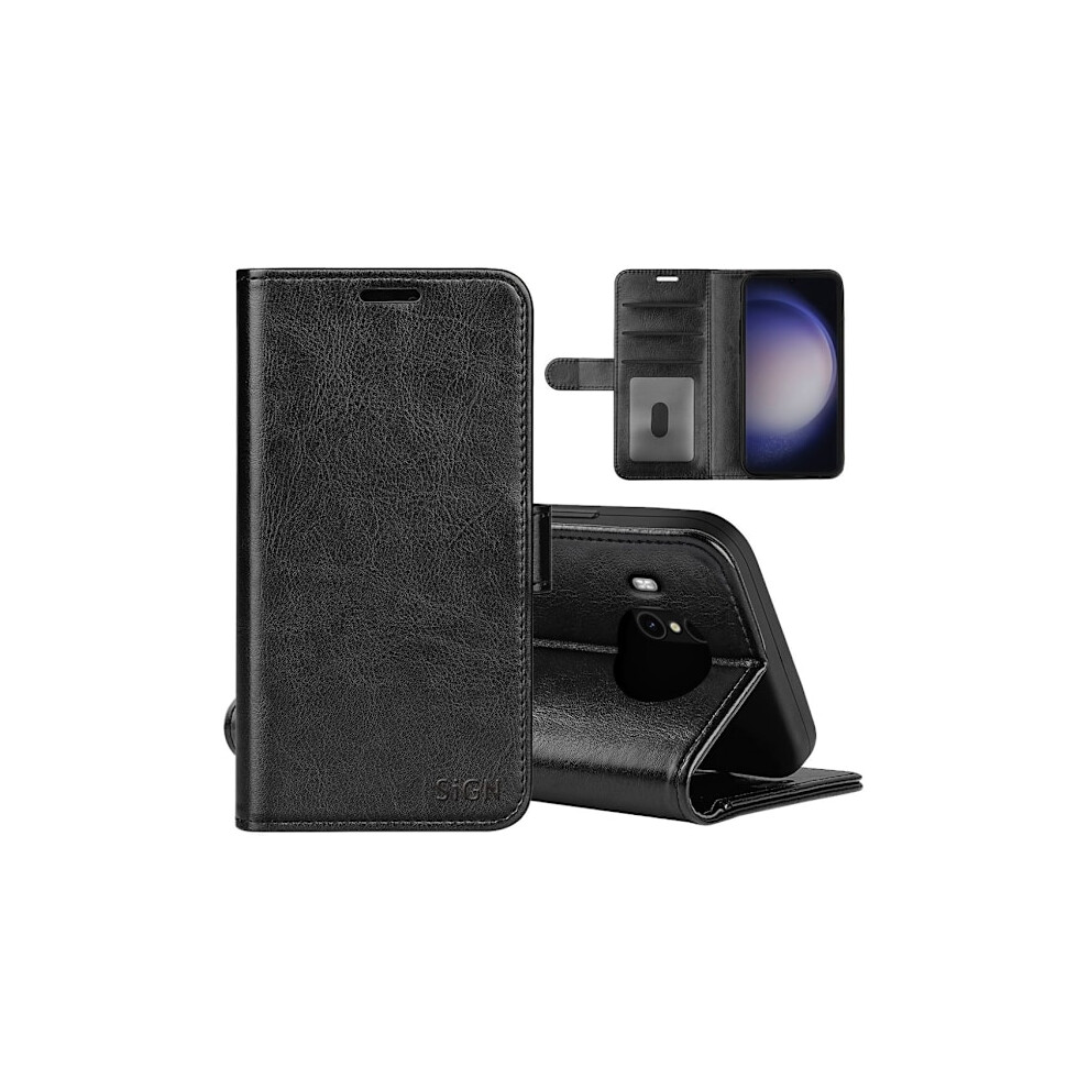 Sign Wallet Case For Compatible With Samsung Galaxy S24 - Black 9395123367132