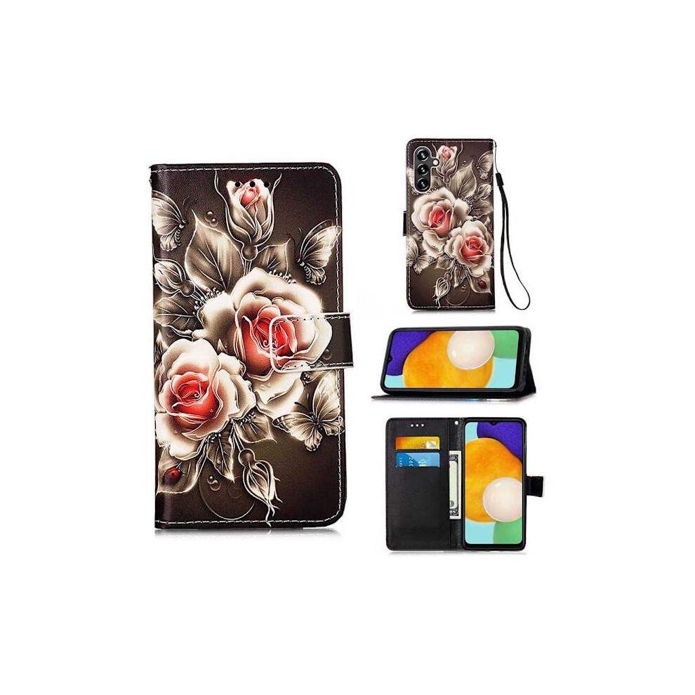 Wallet Case Compatible With Samsung Galaxy A13 (5G) - Roses 9395123366937