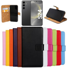 Kompatibel med Samsung Galaxy S24pung/mobiltelefoncover - VÆLG: ORANGE