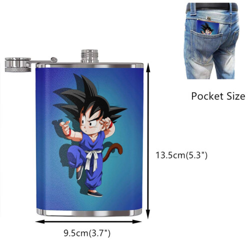 Κινούμενα σχέδια anime 8oz φιάλες από ανοξείδωτο ατσάλι PU δερμάτινες φιάλες για 1