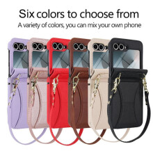 (For kompatibel med Samsung Galaxy Z Flip7) Beskyttende telefoncover: Stødsikkert lyselilla