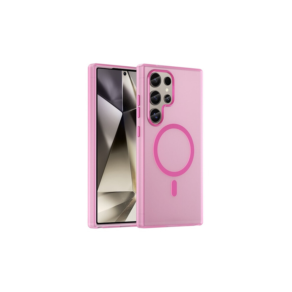 Compatible With Samsung Galaxy S23 Ultra Case Magsafe Slim Matt Pink 9395123366968