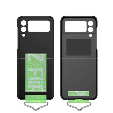 Etui kompatibelt med Samsung Galaxy Z Flip3, stødsikker PC-beskyttelse med rem