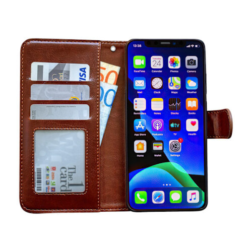 Kompatibel med iPhone13Pro Max - Læderetui / Beskyttelse Hvid 2