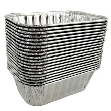 1 lb. engangs mini-brødform i aluminiumsfolie med klart, højt kuppellåg 50 stk./pakke