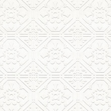 Brewster Home Fashions Brooklyn White Tin Überstreichbare Tapete