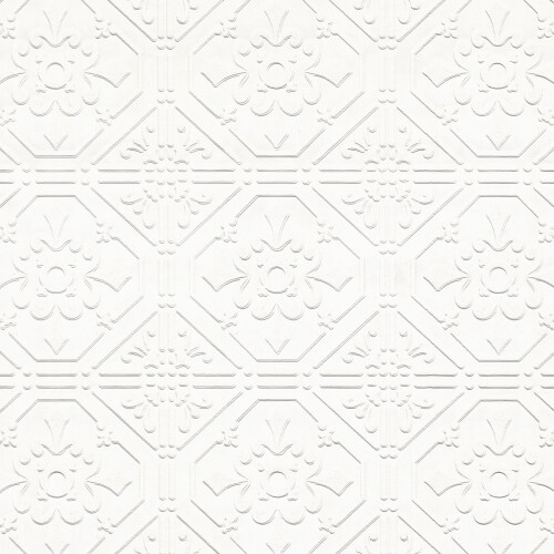 Brewster Home Fashions Brooklyn White Tin Paintable Wallpaper