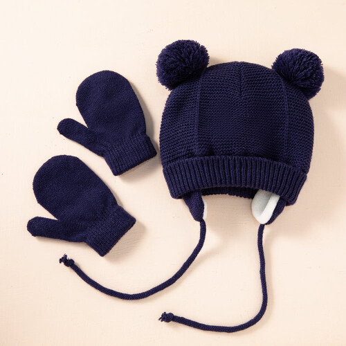 Dalrosia8Set Kleinkind-Wintermütze mit Fäustlingen 1