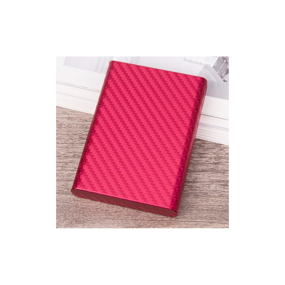 Big Carbon Aluminum Card Holder With Rfid Protection One Size Red 9395123463100
