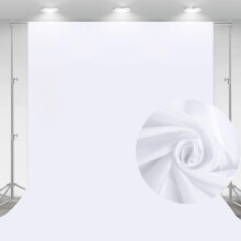 10 x 7 FT White Backdrop Background for Photography, Professional Pure White Screen for Photoshoot, High Density White