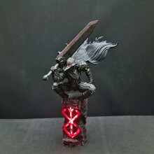 Berserk Guts L Anime Figure Berserker Armor Action Figure Berserk Black Swordsman Figurine Collection Model Dolls Toys25cm[HK] 17cm Con scatola