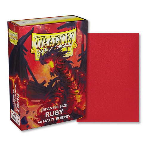 10-pack Dragon Shield Matte Mini Japansk Ruby 60ct Kortfodral Displayfodral