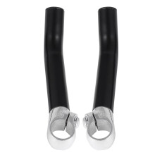 Guidão de bicicleta de metal premium, 1 unidade, para ciclismo de montanha e estrada (preto)