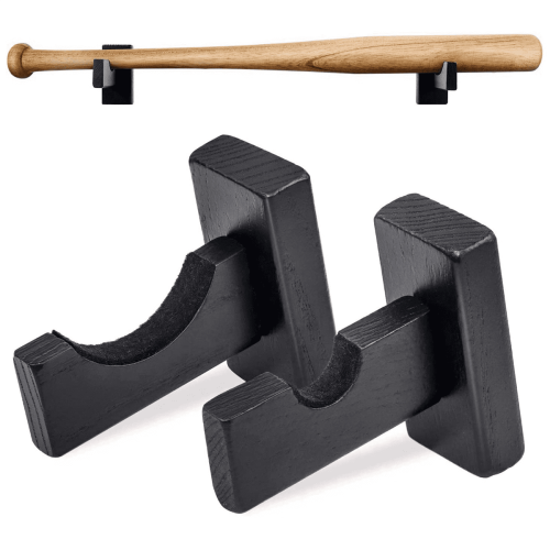 4X Baseball Bat Display Wall Mount,Bat Holders for Wall Solid with Felt Liner and Hidden Screws Bat Wall Mount 1
