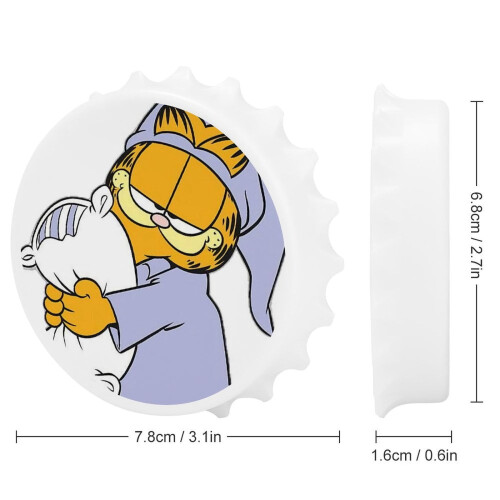 Το μαγνητικό ανοιχτήρι μπουκαλιών Garfield με μαγνήτες ψυγείου - αυτοκόλλητο 1