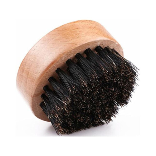 Pente de barba com cerdas e cabo de madeira, escova para cabelo e bigode, ferramenta para estilizar a barba e o cabelo. 2