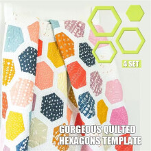 Dealovy Gorgeous Hexagons Quilt Sewing Template