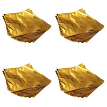 400Pcs Square Sweets Candy Chocolate Lolly Paper Aluminum Foil Wrappers Gold