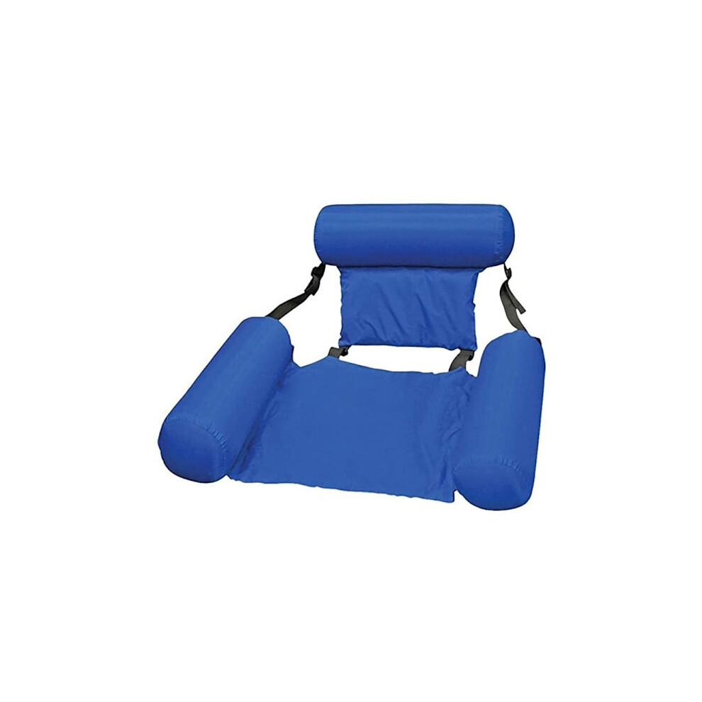 Floating Chair Pool Chairs Inflatable Lazy Water Bed Lounge Chair Orange/Blue 9083649896006