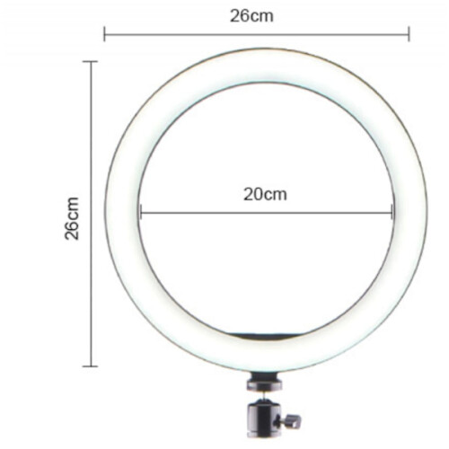 26cm LED ring light makeup ring light for video, studio, makeup, dimmable 3 light modes, easy to carry and install 2
