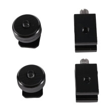 4 Pack Camera Combo Pack Hot Shoe Mount Adapter Cold Shoe Mount Adapter 1/4 Inch Hot Shoe Flash Shoe Mount For Dslr Camera Flash Shoe Mount