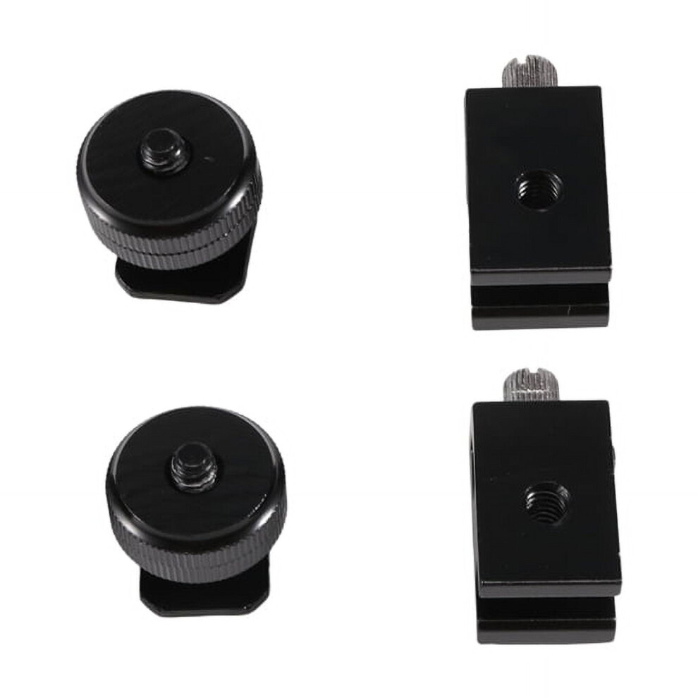 4 Pack Camera Combo Pack Hot Shoe Mount Adapter Cold Shoe Mount Adapter 1/4 Inch Hot Shoe Flash Shoe Mount For Dslr Camera Flash Shoe Mount 9071309689020