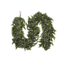 Guirlanda de Natal artificial de pinheiro de 1,8 m, guirlanda de cedro verde para decoração de inverno em casa, lareira, ambientes internos e