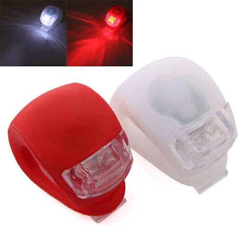 Fietslamp / Fietsverlichting 2-pack (rood en wit) meerkleurig