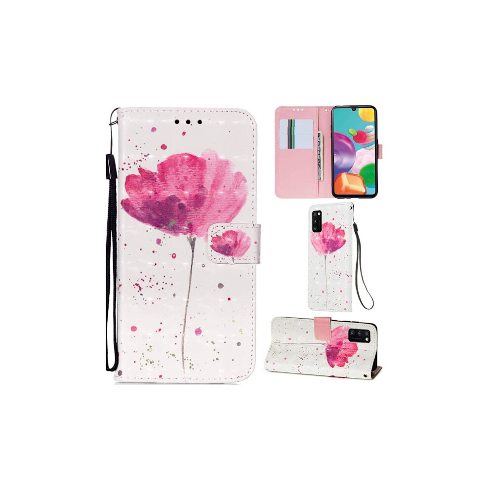 Wallet Case Compatible With Samsung Galaxy A41 - Flower Pink 9083649897768