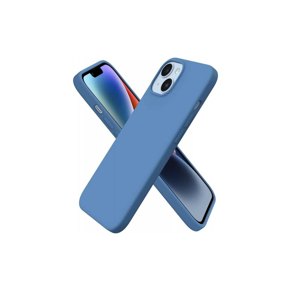 Rubberized Shockproof Case Compatible With Iphone 13 - Blue 9083649897713