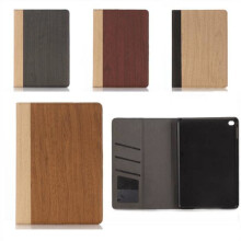 Portemonneehoesje compatibel met iPad Mini 4 - Hout (keuze uit 4 kleuren) Kastanjebruin
