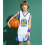 Σετ φανέλας μπάσκετ Stephen Curry No.30 για παιδιά και εφήβους Warriors, λευκό XS (110-120cm) 2