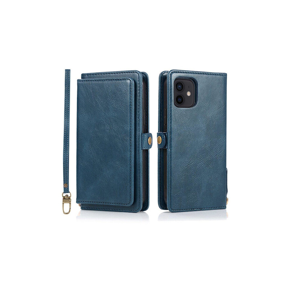 Smooth Stylish 2-1 Wallet Case - Compatible With Iphone 12 Mini Dark Blue 9083649898178