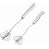 Batedor de ovos manual de aço inoxidável de 30 cm (12 polegadas), com função rotativa, compatível com espumador de leite, para misturar, bater e 1