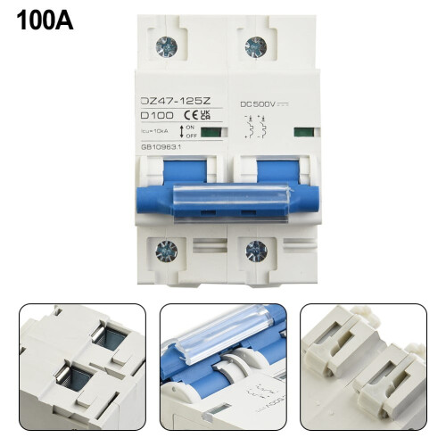 Φωτοβολταϊκός διακόπτης κυκλώματος PV MCB DC500V Air Switch100A125A 2