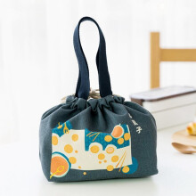 Mini-Lunchtasche, wiederverwendbarer Canvas-Beutel mit Kordelzug, niedlicher japanischer Stil für Kinder, Teenager und Frauen – ideal für Schule,