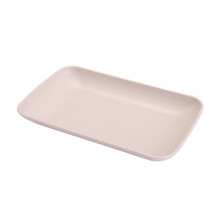 Plateau de service Farfi en plastique alimentaire empilable, style nordique, pour apéritifs et desserts (beige)