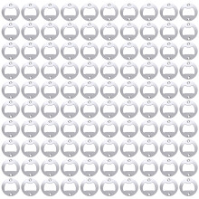 100 pièces pour ouvre-bouteille avec trous fraisés, insert rond en métal robuste et poli.