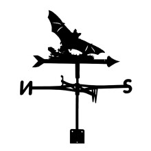 Metal Weather Vane for Garden Yard Roof, Rustproof Wind Direction Indicator with Ground Stake