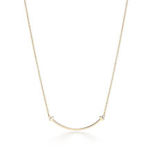 2026 New High-Quality T Series Small Gold Smile Necklace - Perfect Christmas, Valentine's Day, or Birthday Gift for Your Girlfriend (Box Included)
