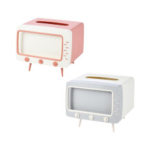 Woodworking Tools Celebration Activ 2 in 1 Tissue Box Desk Container Creative Tv Appearance Desktop Ornaments