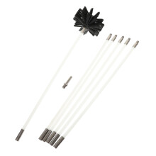 Chimney Cleaning Brush Kit with Durable Nylon Bristles, Power Drill Compatible for Dryer Vent and Flue Maintenance