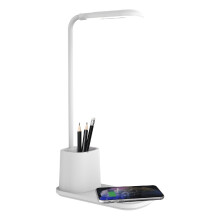 WRXMIJNHGSA Clearance2024 Lampe mit kabelloser Ladefunktion, Stifthalter, LED-Anzeige, LED-Schreibtischlampe mit kabellosem Ladegerät und Organizer