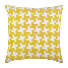 Kussenhoezen 12x12 inch Geel, Katoenen Sierkussenhoezen, Handgemaakt, Modern Geometrisch Design - Yellow Belly