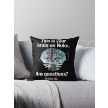 NIEUWE 'THIS IS YOUR BRAIN ON NUKE' - grappige sci-fi cult jaren 90 retro jaren 80 kussenslopen