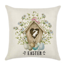 XIUH Home Textile Paaskussenhoes voor bank, decoratie voor Pasen, kussensloop (B)