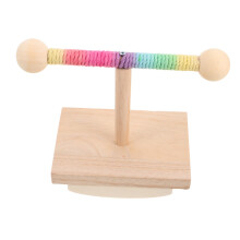 Bird Perch Stand Wooden Parrot Training Play Swing for Cockatiels Budgies Lovebirds Climbing Fun