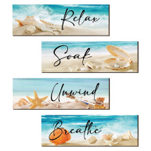 Uclet Zomerstrand Borden Oceaan Thema Kust Badkamer Muurdecoratie Hout Zee Nautische Badkamer Decoratie Houten Muurdecoratie Plaque voor Slaapkamer