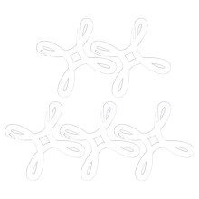 5 Stück transparente Acryl-Garnspulen-Aufwickelmaschinen-Organizer, leere Spulen, klein, 8 cm